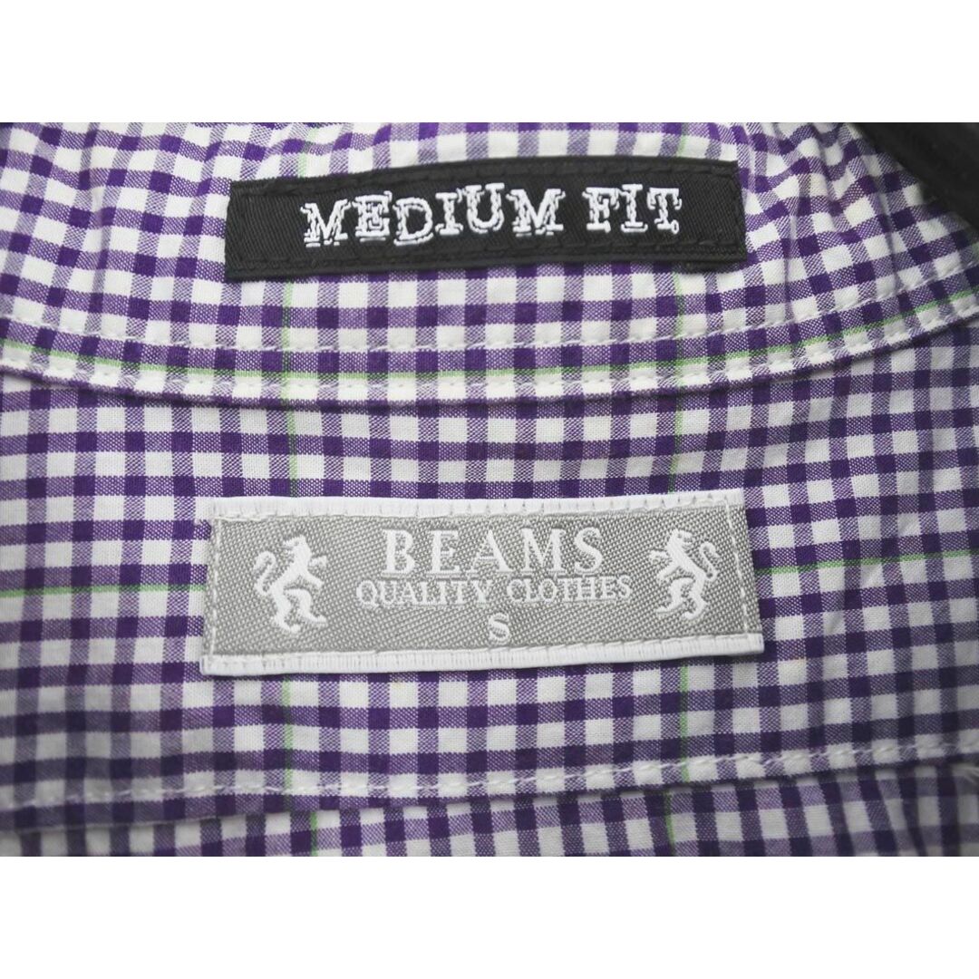 BEAMS(ビームス)のBEAMS ビームス ギンガムチェック 半袖 シャツ sizeS/紫ｘ緑 ■◆ メンズ メンズのトップス(シャツ)の商品写真