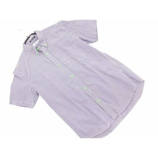 ビームス(BEAMS)のBEAMS ビームス ギンガムチェック 半袖 シャツ sizeS/紫ｘ緑 ■◆ メンズ(シャツ)