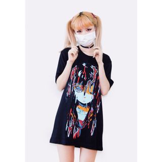 アートヴィンテージ(ART VINTAGE)のOMOCAT MELTYGIRL Black T-Shirt tシャツ (Tシャツ/カットソー(半袖/袖なし))