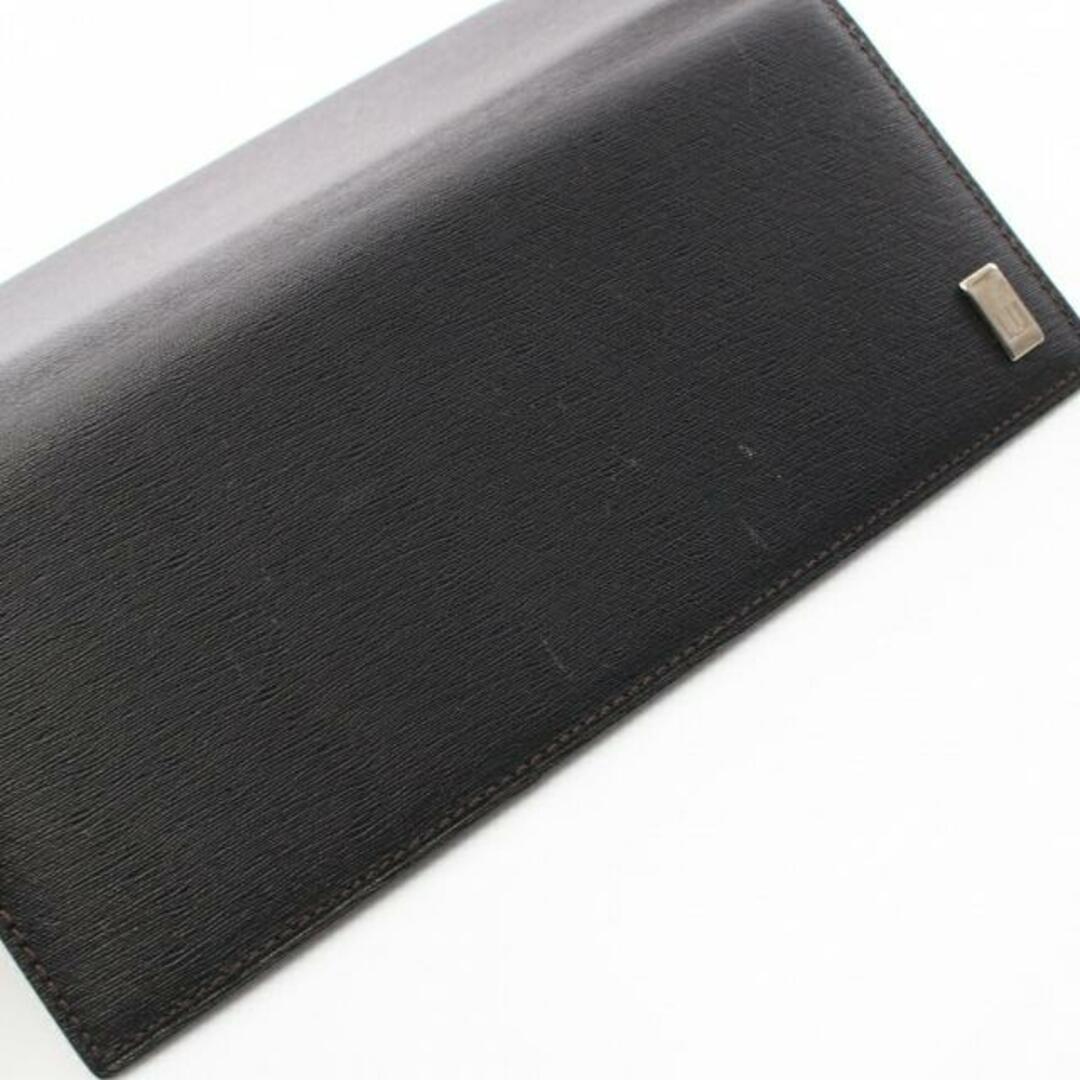 Dunhill(ダンヒル)の 二つ折り長財布 レザー ダークブラウン ロゴプレート メンズのファッション小物(折り財布)の商品写真