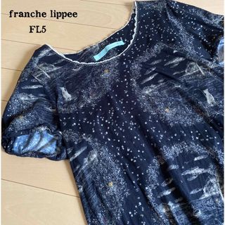 フランシュリッペ(franche lippee)のfranche lippée チュニックワンピース　猫　大きめ　サイズFL5(チュニック)