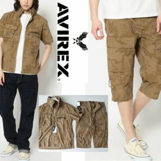 アヴィレックス(AVIREX)の新品【アヴィレックス】セットアップ ZIP半袖シャツ＆クロップドパンツ M(ショートパンツ)