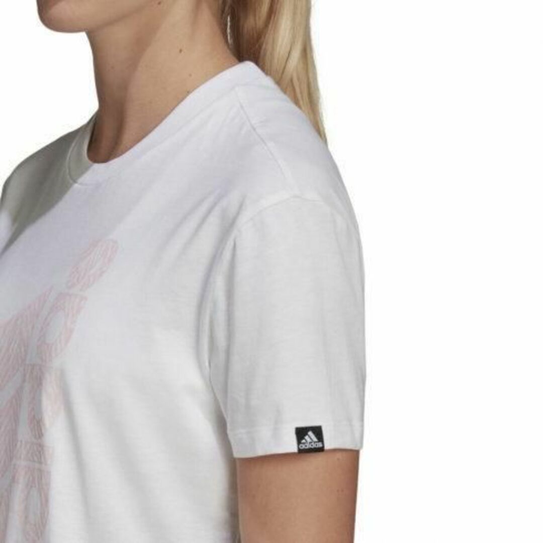 adidas(アディダス)の新品 XL ★ adidas アディダス Tシャツ ゼブラロゴ IYQ96 白 レディースのトップス(Tシャツ(半袖/袖なし))の商品写真
