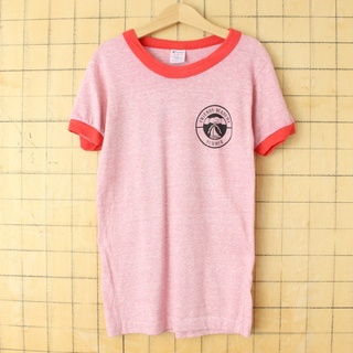 チャンピオン(Champion)の80sチャンピオン キッズリンガー Tシャツレッド 130キッズ子供服 ss12(Tシャツ/カットソー)