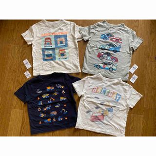 ベビーギャップ(babyGAP)のGAP車柄ギャップ白紺Tシャツ★4点セット3yearsトラック働く車スポーツカー(Tシャツ/カットソー)