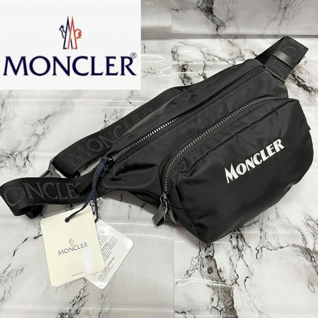 MONCLER - MONCLER DURANCE BELT BAG ボディバッグ 黒 モンクレールの