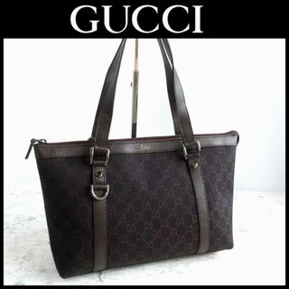 グッチ(Gucci)のGUCCI グッチ アビー トートバッグ GGキャンバス バッグ ダークブラウン(トートバッグ)