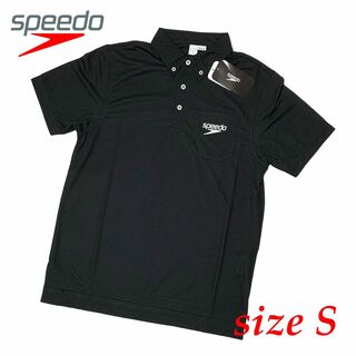 オベシティアンドスピード(OBESITY AND SPEED)の新品　Sサイズ　スピード　ポロシャツ　ブラック　シンプル　ポケット　黒　半袖(ポロシャツ)