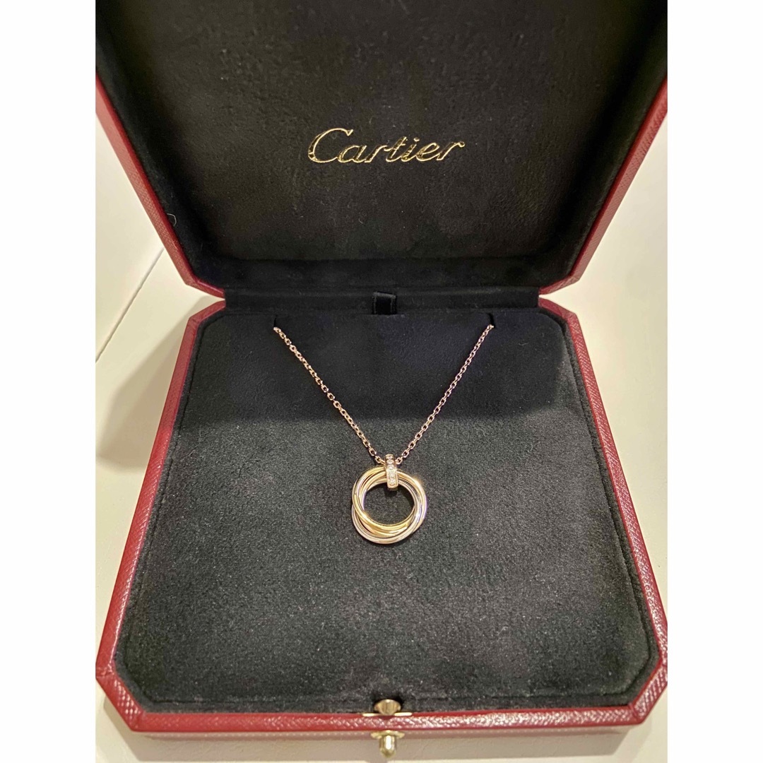 Cartier カルティエ トリニティ ダイヤ ネックレス