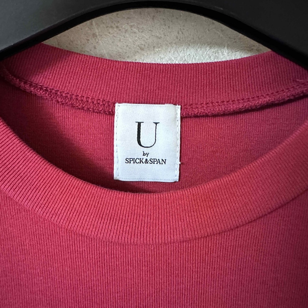 U by SPICK&SPAN(ユーバイスピックアンドスパン)のU by SPICK&SPAN ユーバイスピックアンドスパン Tシャツ レッド レディースのトップス(Tシャツ(半袖/袖なし))の商品写真