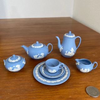 WEDGWOOD - ウェッジウッド ブルージャスパー ミニチュア ティーセット