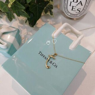 ティファニー(Tiffany & Co.)のティファニー　アルファベットレター　Ꭲ　ネックレス　ペンダント　Ꮶ18ゴールド(ネックレス)