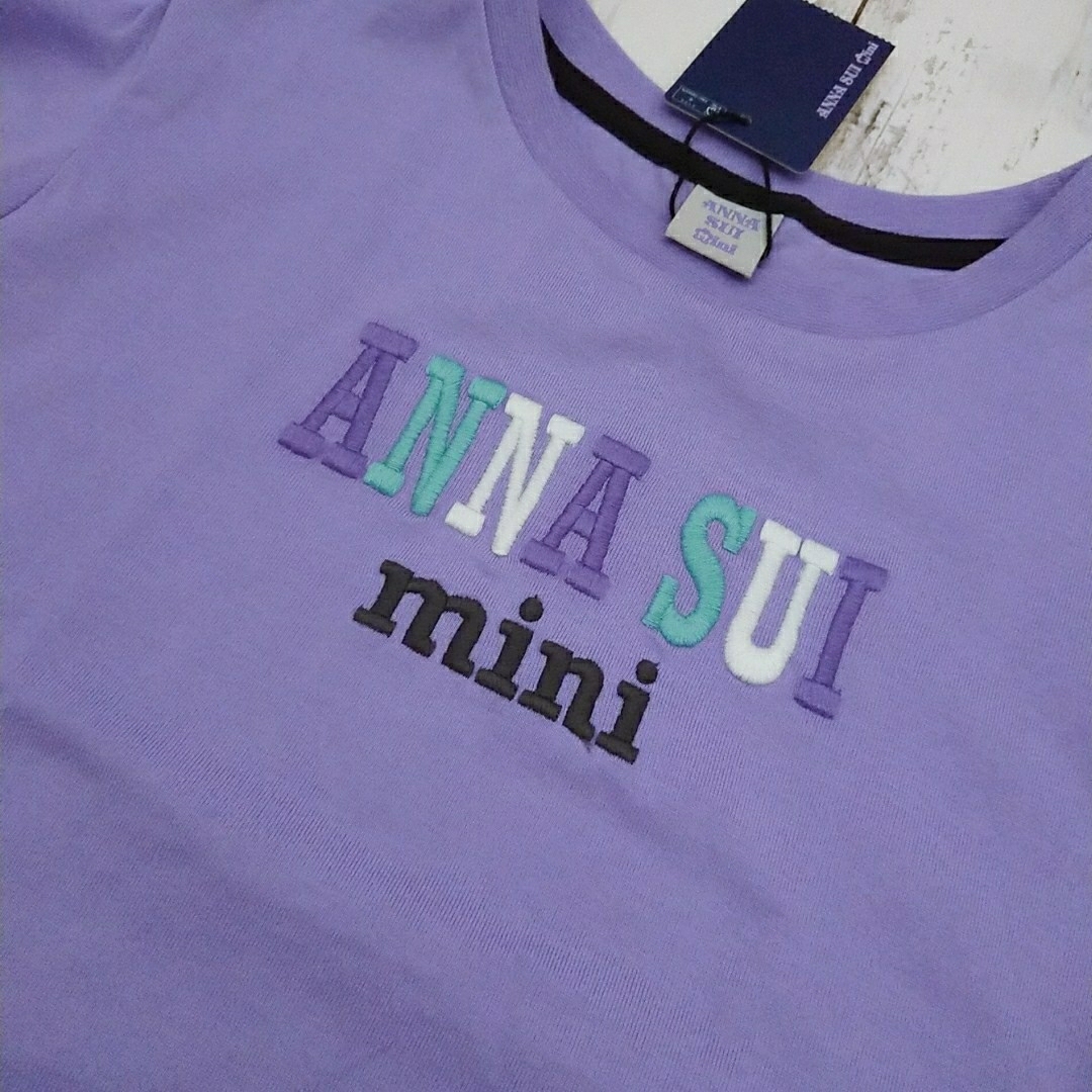 ANNA SUI mini(アナスイミニ)のANNA SUI mini 未使用 半袖Tシャツ 140 パープル キッズ/ベビー/マタニティのキッズ服女の子用(90cm~)(Tシャツ/カットソー)の商品写真