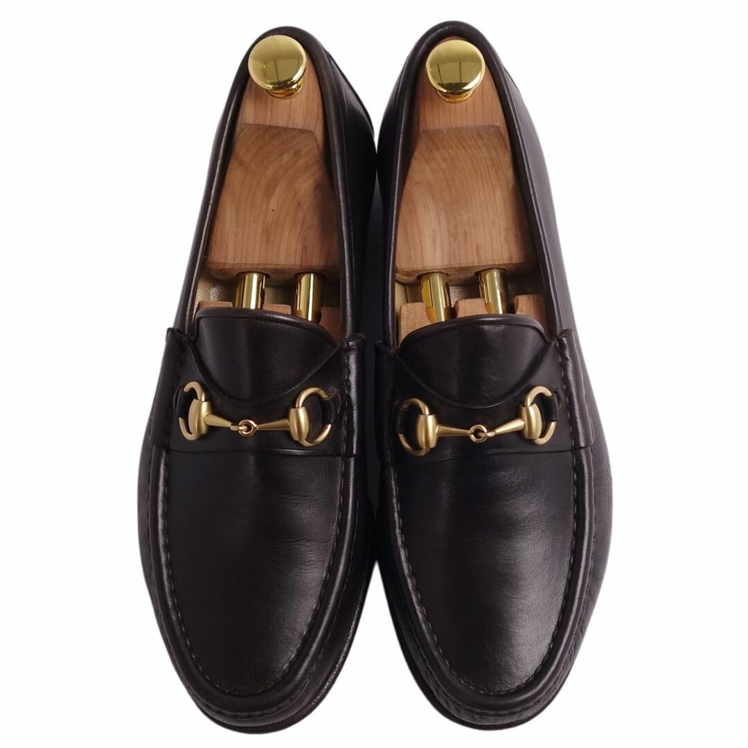 Vintage グッチ GUCCI ローファー ホースビット カーフレザー 革靴 メンズ イタリア製 41 1/2E(26.5cm相当) ブラウン