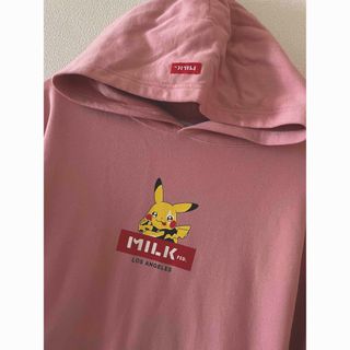 MILKFED パーカー ポケモンバンドフェス ピカチュウ PINK