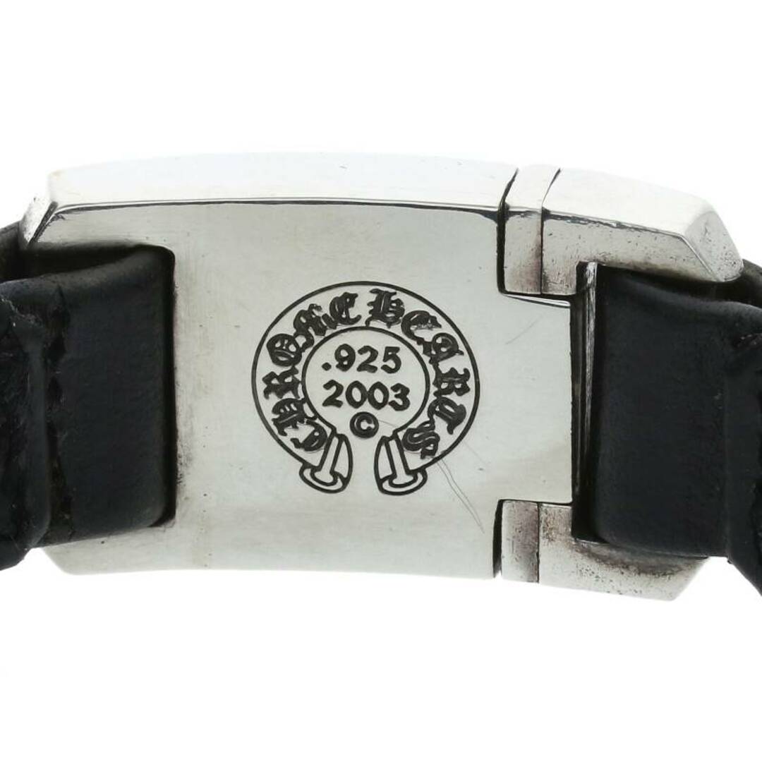 CHROME HEARTS クロムハーツ HARNESS CLASP ハーネスクラスプ レザーブレスレット ピンク/シルバー222ミリ重さ