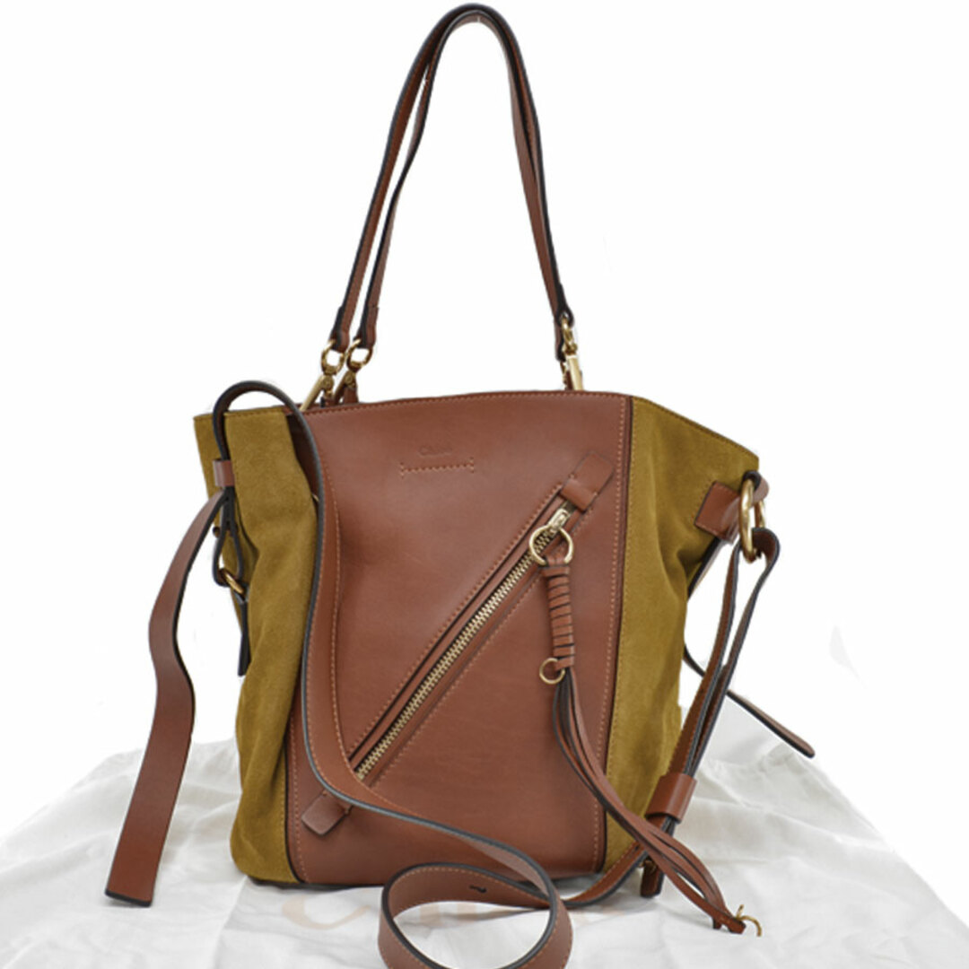 Chloe - クロエ Chloe ショルダーバッグ レザー/スエード ブラウン
