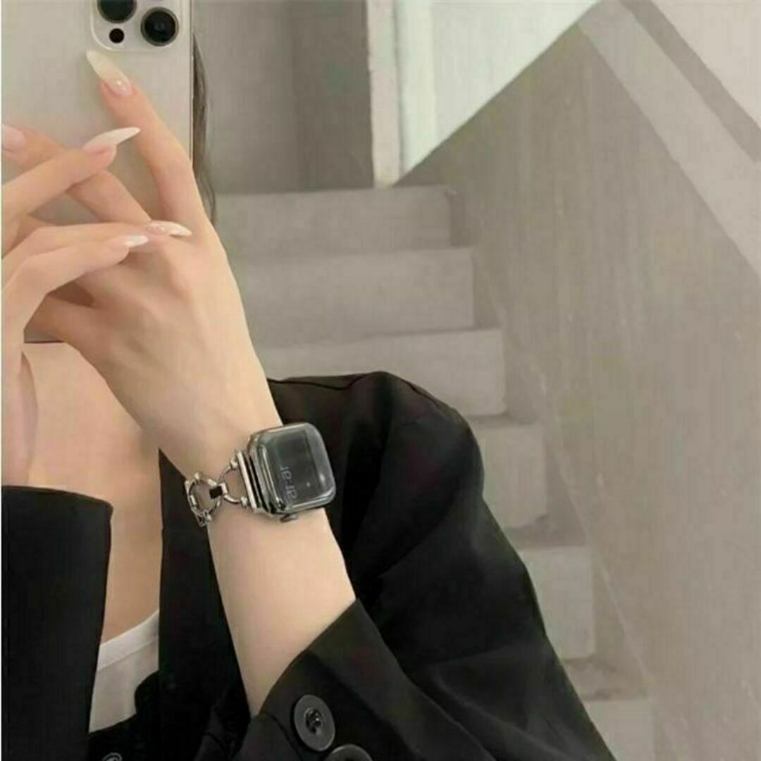 新品 Apple Watch ブラック 38 41mm 40 チェーンベルト 通販