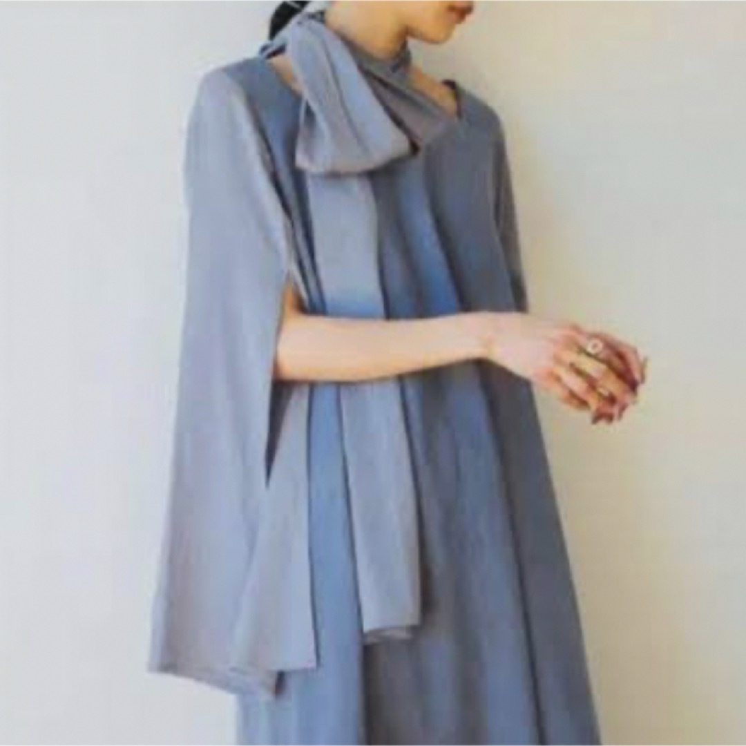 Saharaワンピ　Weepig Willow Cross Neck Dress 1