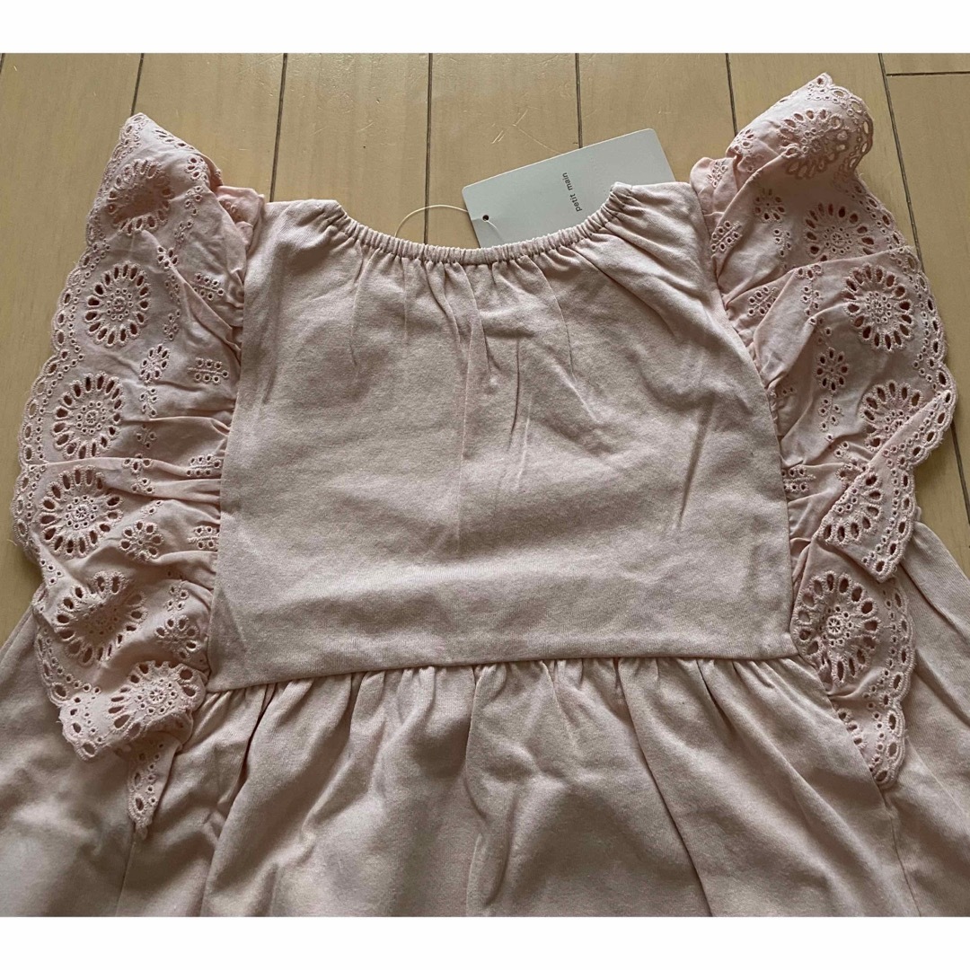 petit main(プティマイン)のプティマイン レースフリルカットワンピース 130 キッズ/ベビー/マタニティのキッズ服女の子用(90cm~)(ワンピース)の商品写真