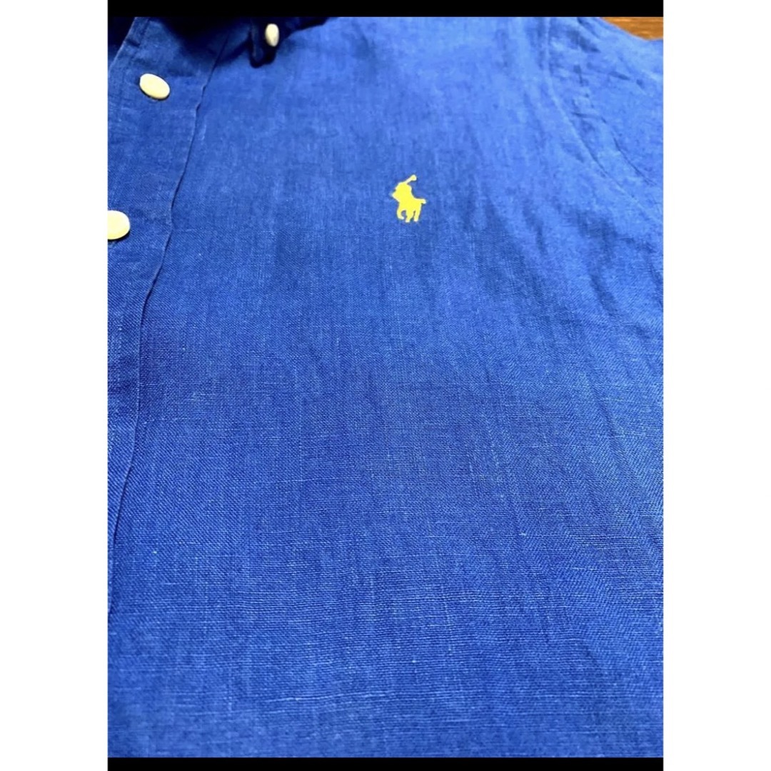 Ralph Lauren(ラルフローレン)の【希少 リネン100%】 ラルフローレン ボタンダウン 半袖 シャツ 1349 メンズのトップス(シャツ)の商品写真
