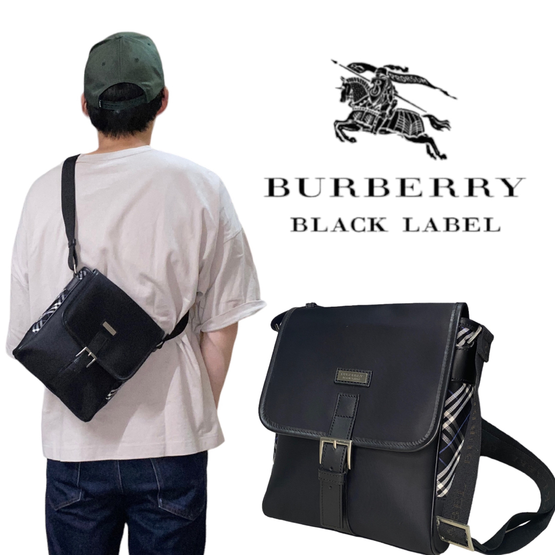 BURBERRY BLACK LABEL(バーバリーブラックレーベル)のBurberry Black Label ショルダーバック　ノヴァチェック  メンズのバッグ(ショルダーバッグ)の商品写真