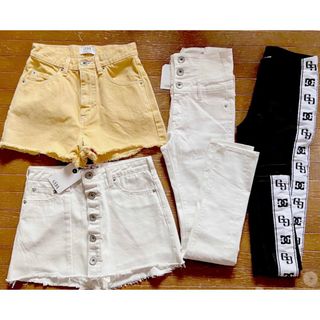 新品未着用GYDA/ジェイダ/Fit Me Denimホワイトクラッシュジーンズ