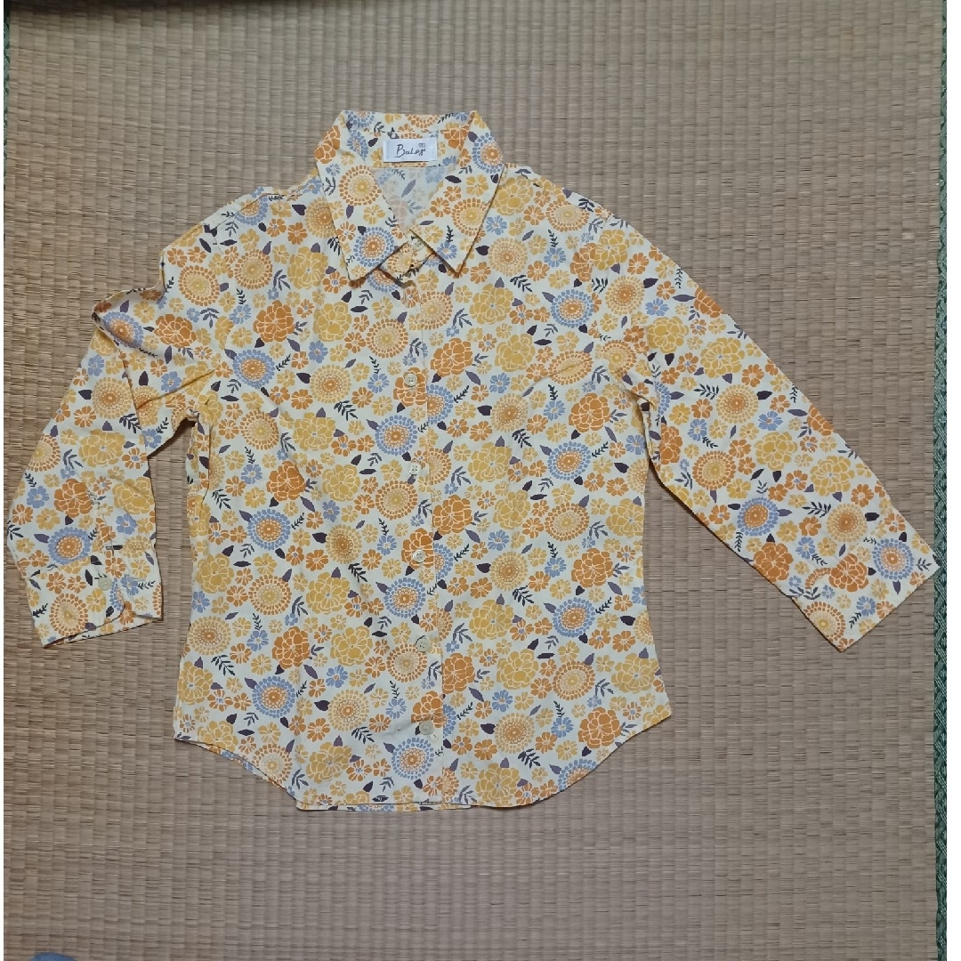 七分袖　ブラウス  花柄  レディース レディースのトップス(シャツ/ブラウス(長袖/七分))の商品写真