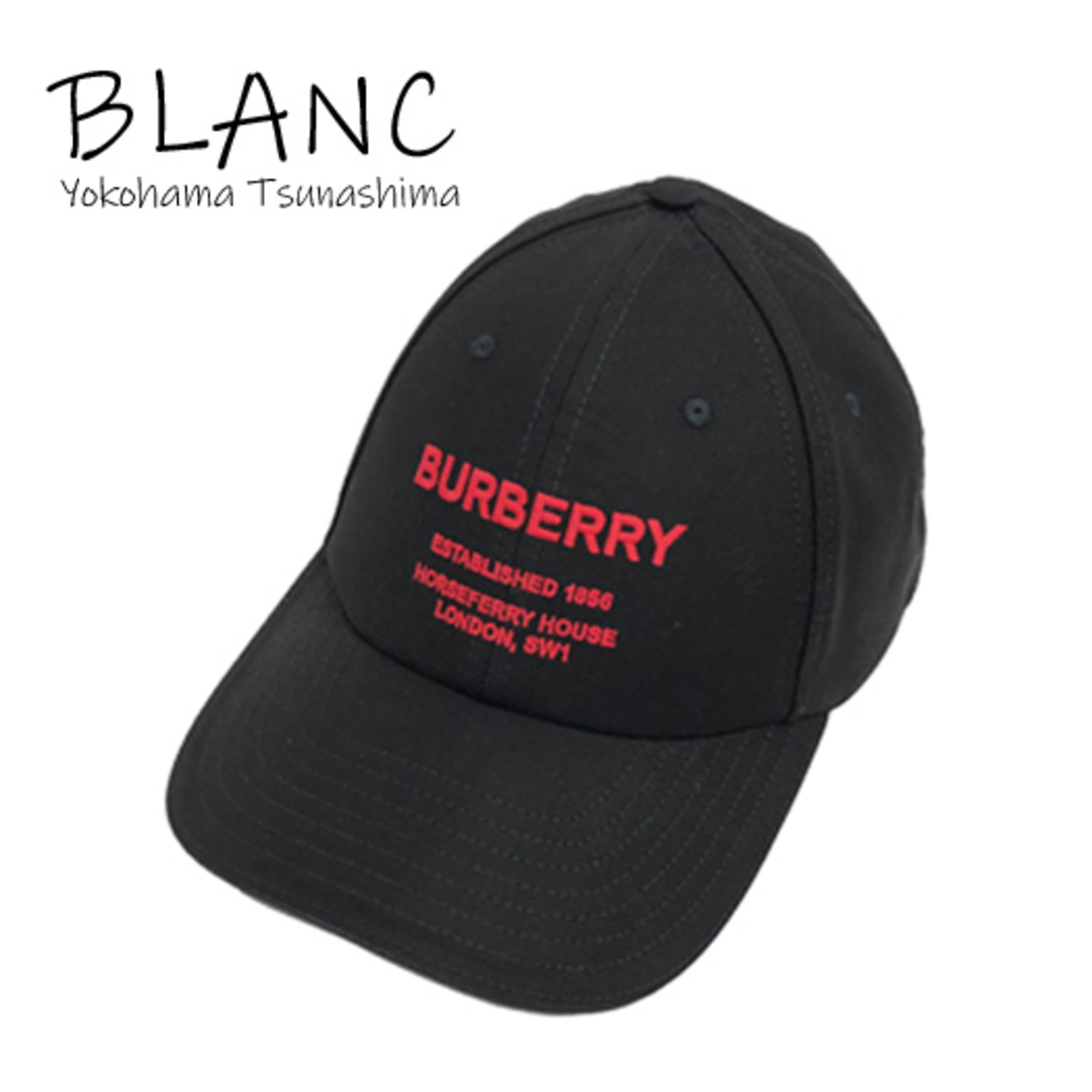 BURBERRY(バーバリー)の【送料無料】【未使用展示品】バーバリー ロゴ キャップ コットン ブラック 8043040 ＃L 帽子 横浜BLANC メンズの帽子(キャップ)の商品写真