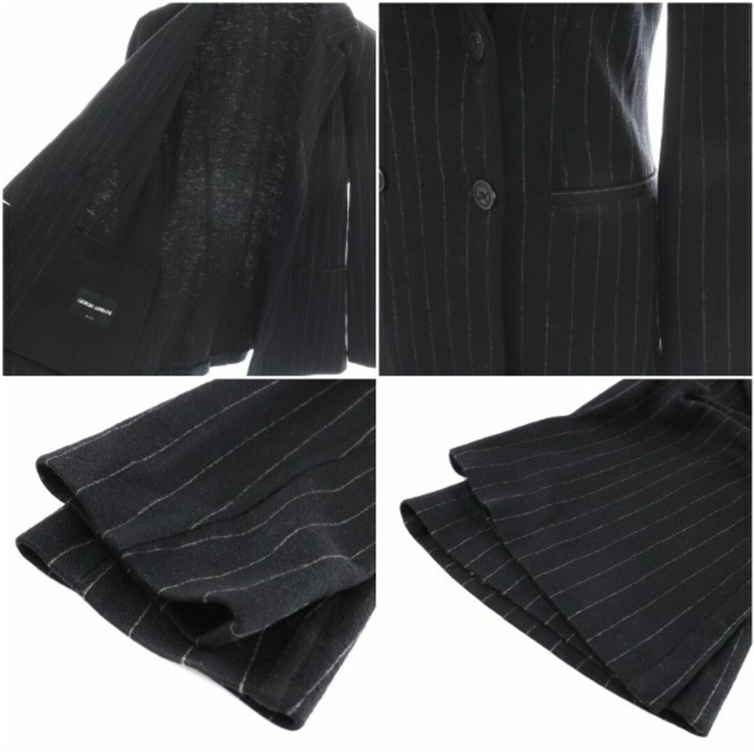 Giorgio Armani(ジョルジオアルマーニ)のジョルジオアルマーニ スーツ セットアップ 上下 パンツ 36 S 黒 レディースのフォーマル/ドレス(スーツ)の商品写真