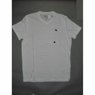 アバクロンビーアンドフィッチ(Abercrombie&Fitch)のアバクロンビー　アバクロンビー　かっこよく爽やかな　白VネックTシャツ　サイズL(Tシャツ/カットソー(半袖/袖なし))