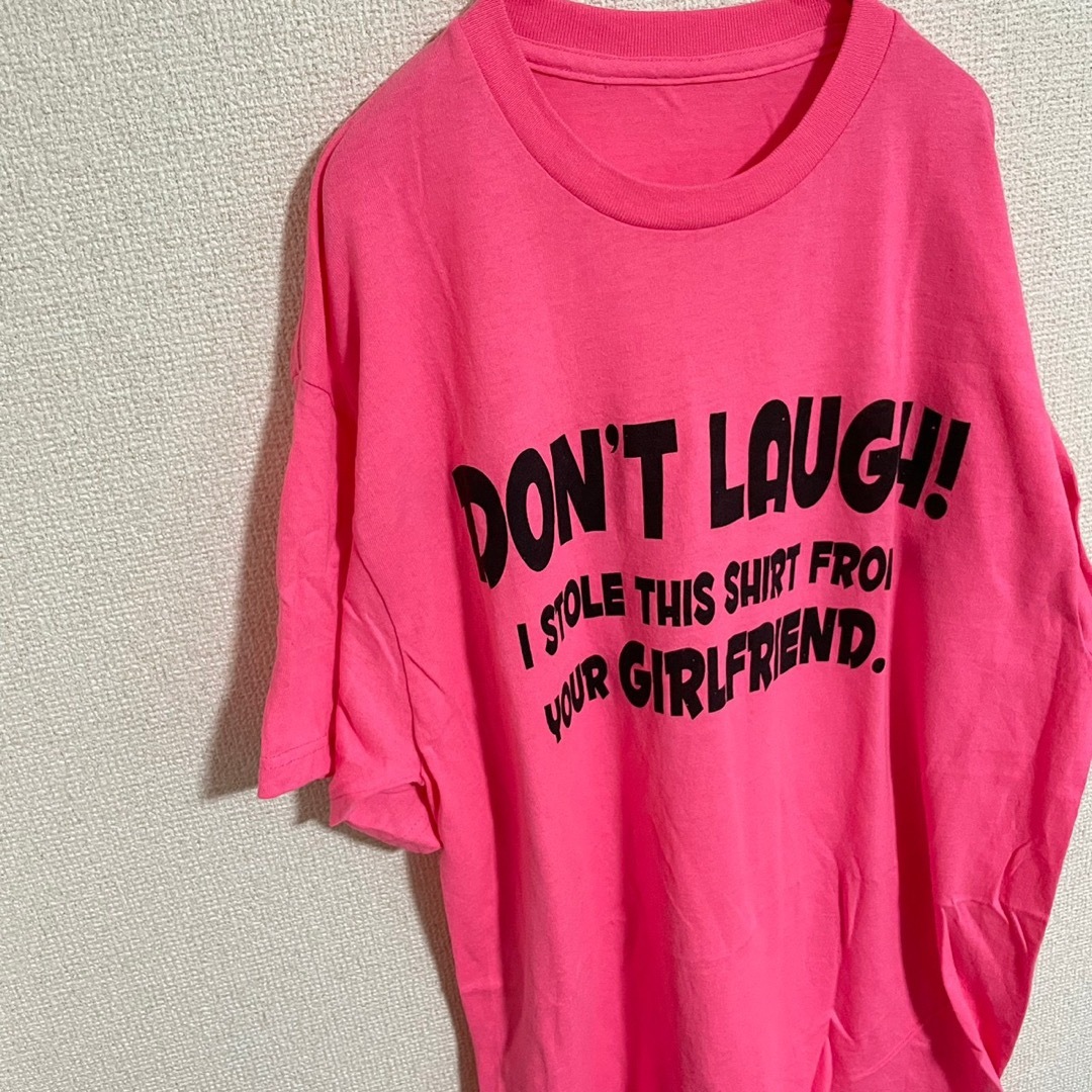 455【美品】US ヴィンテージ 古着 ピンク 英語 Tシャツ 半 メンズのトップス(Tシャツ/カットソー(半袖/袖なし))の商品写真