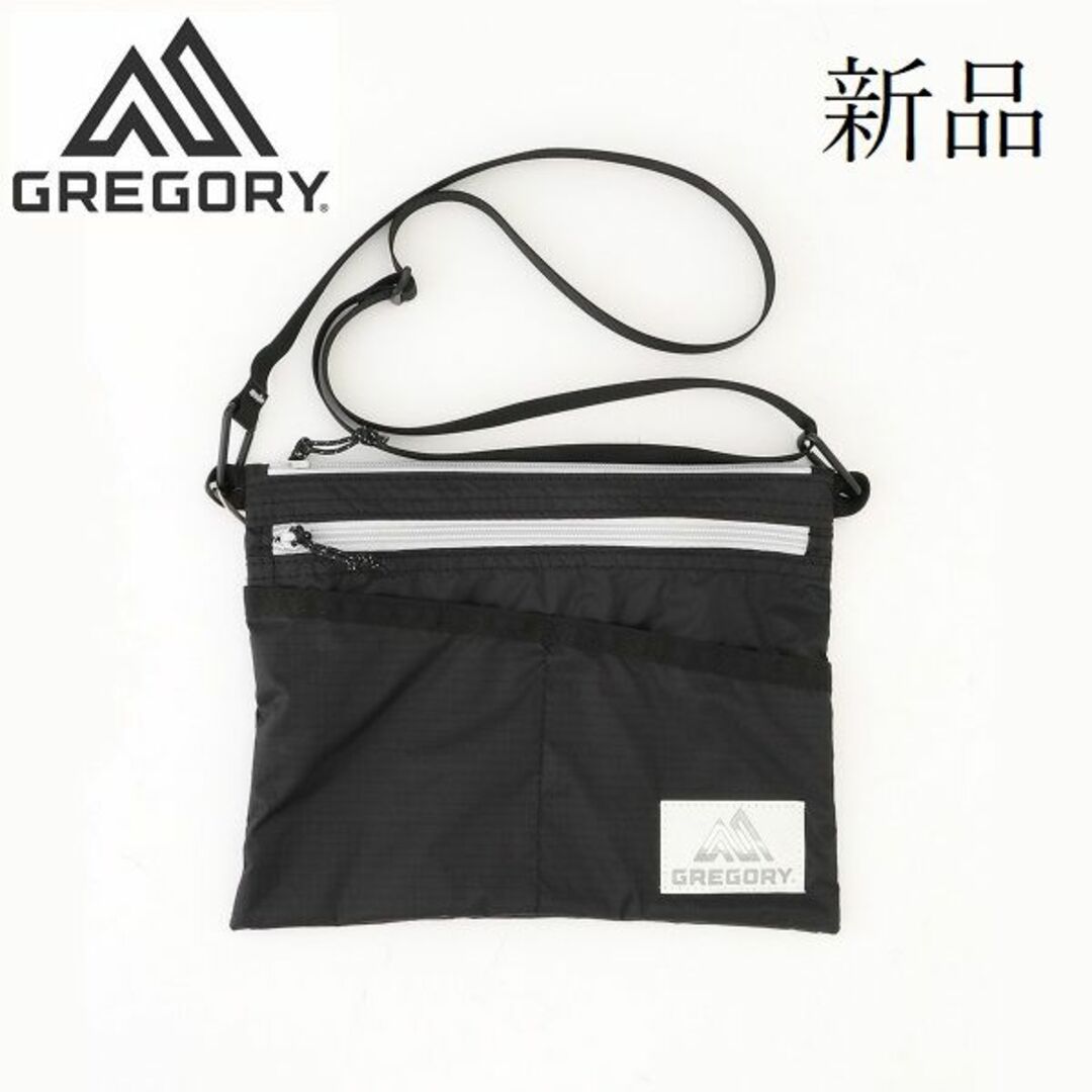 【新品】GREGORY 軽量 撥水 アウトドア サコッシュ ブラック