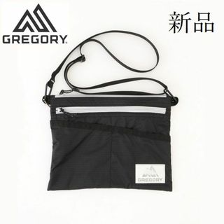 グレゴリー(Gregory)の【新品】GREGORY 軽量 撥水 アウトドア サコッシュ ブラック(ショルダーバッグ)