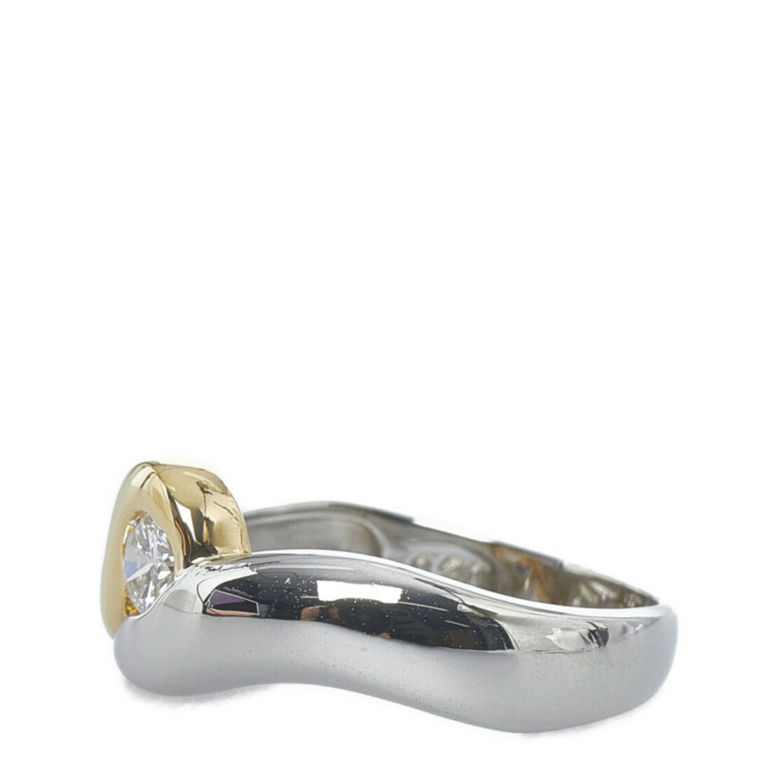 美品 Pt900 プラチナ K18 ゴールド リング 指輪 ダイヤ 0.20ct 【1