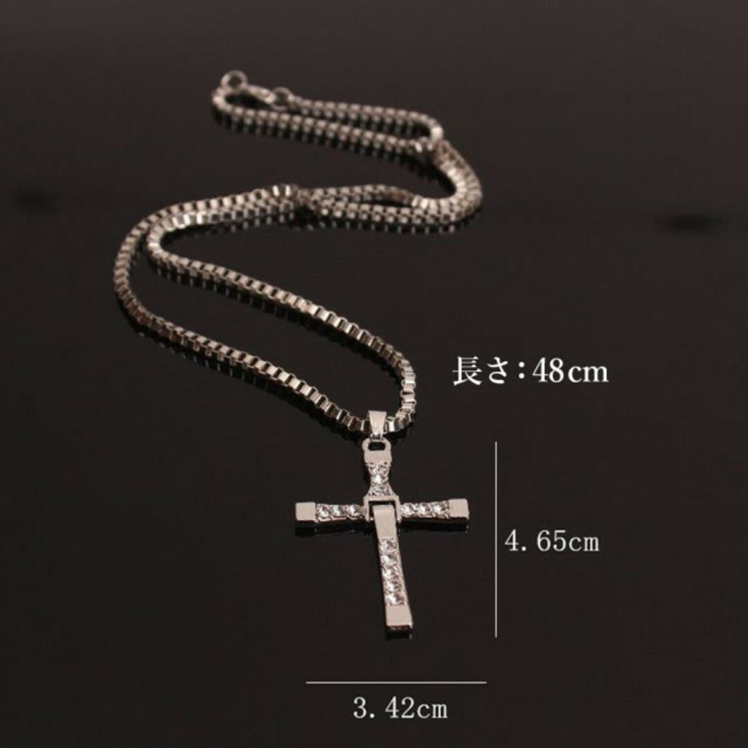 クロスネックレス ワイルド・スピード ドミニク シルバー 十字架 メンズのアクセサリー(ネックレス)の商品写真