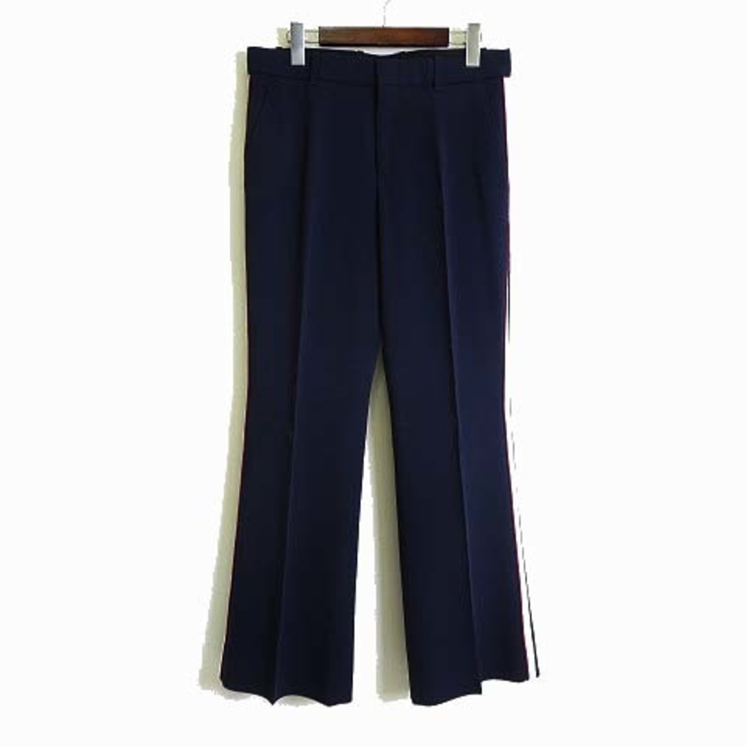 グッチ GUCCI サイドライン フレアパンツ 524709 XL 44 紺 白 新品未