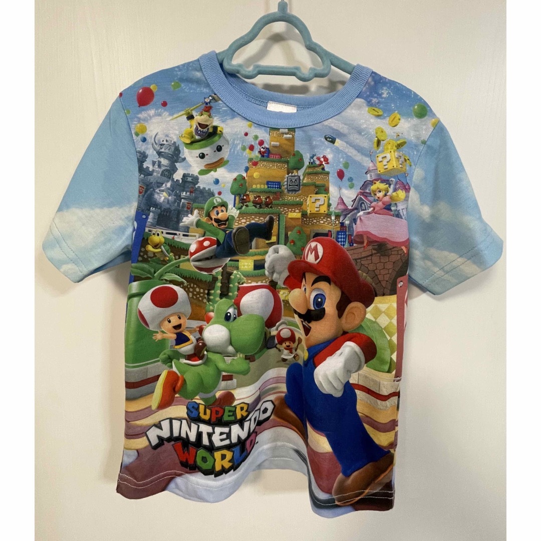 USJ(ユニバーサルスタジオジャパン)の【 doradoraさま専用】USJ限定　マリオ　Tシャツ　 キッズ/ベビー/マタニティのキッズ服男の子用(90cm~)(Tシャツ/カットソー)の商品写真