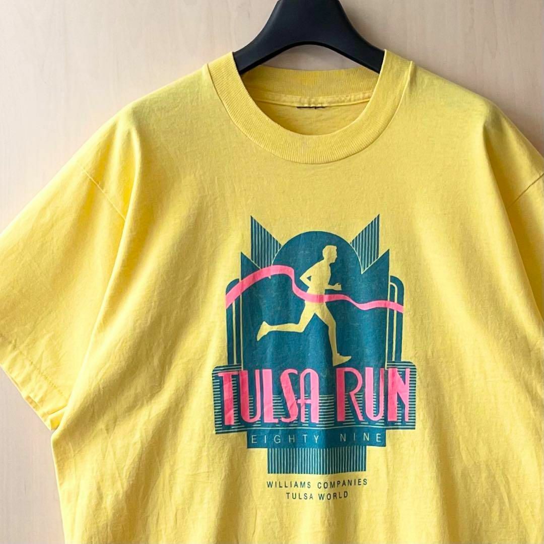 80s90s ヴィンテージ イベントTシャツ 夏色 ランナー グラフィック