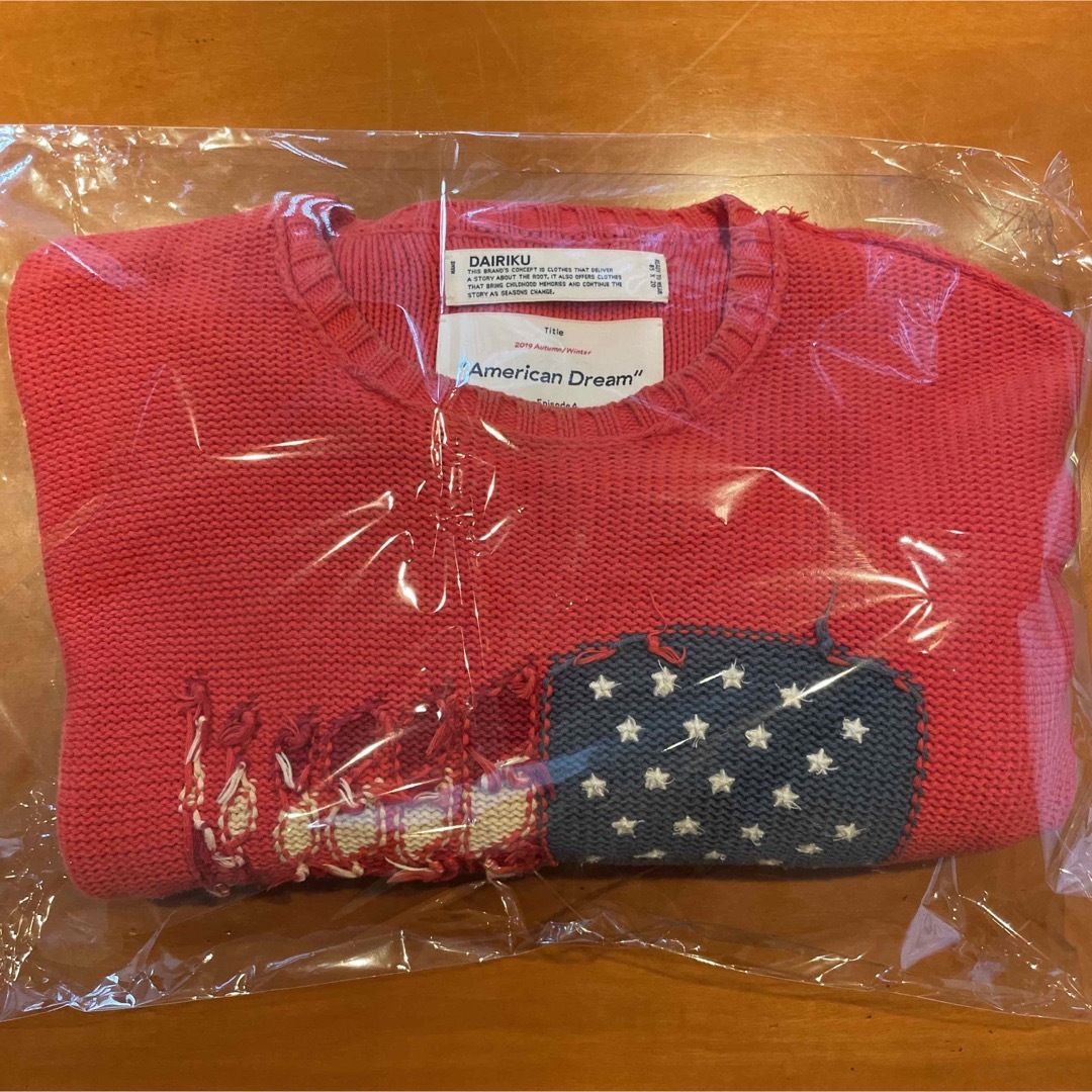 Dairiku Inside Out America Knit "RED" メンズのトップス(ニット/セーター)の商品写真