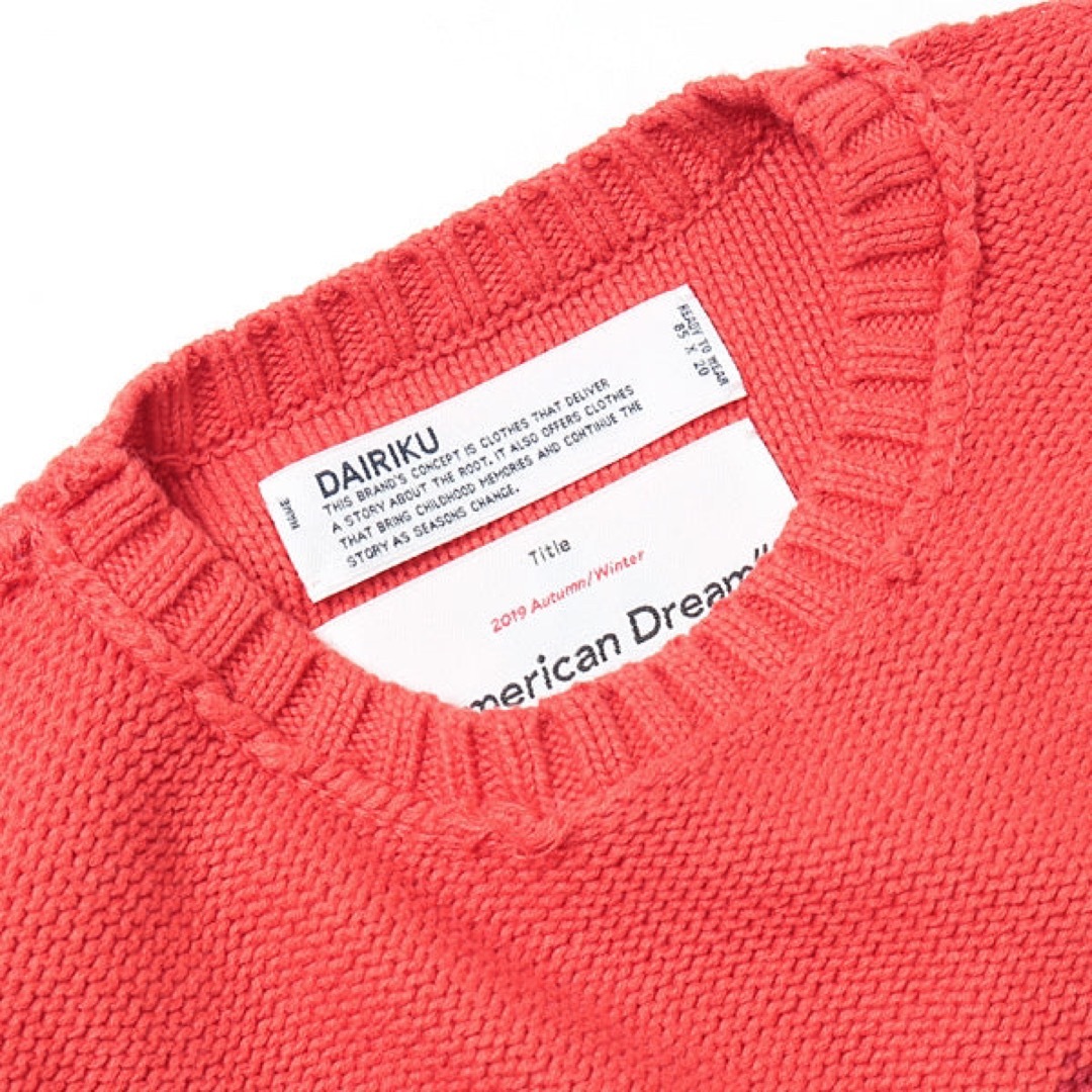 Dairiku Inside Out America Knit "RED" メンズのトップス(ニット/セーター)の商品写真