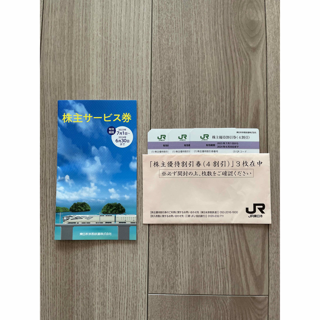 ☆JR東日本優待割引券4割引✖️5枚（未開封）