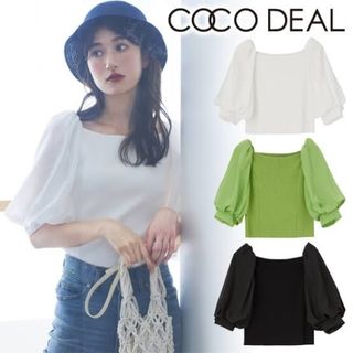 ココディール(COCO DEAL)のchelsea_kudo様専用　【COCODEAL】スクエアネックパフスリーブニ(シャツ/ブラウス(半袖/袖なし))