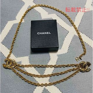 シャネル(CHANEL)の美品　CHANEL ヴィンテージ　チェーンベルト　3連デザイン　ココシャネル(ベルト)