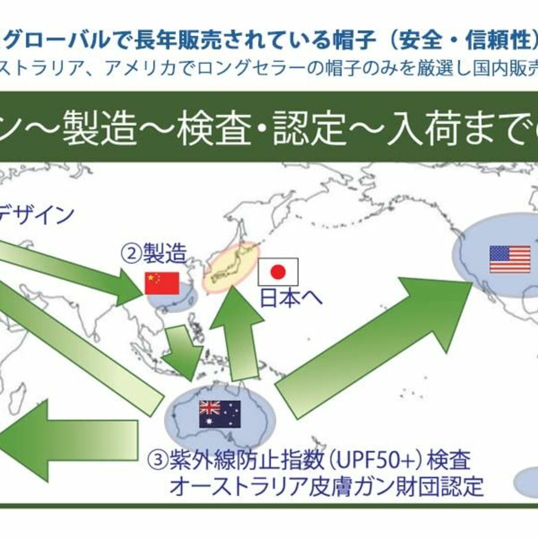 【色: ネイビー】[サングローブ] UVカット帽子 レディース 日焼け防止 ハッ 4