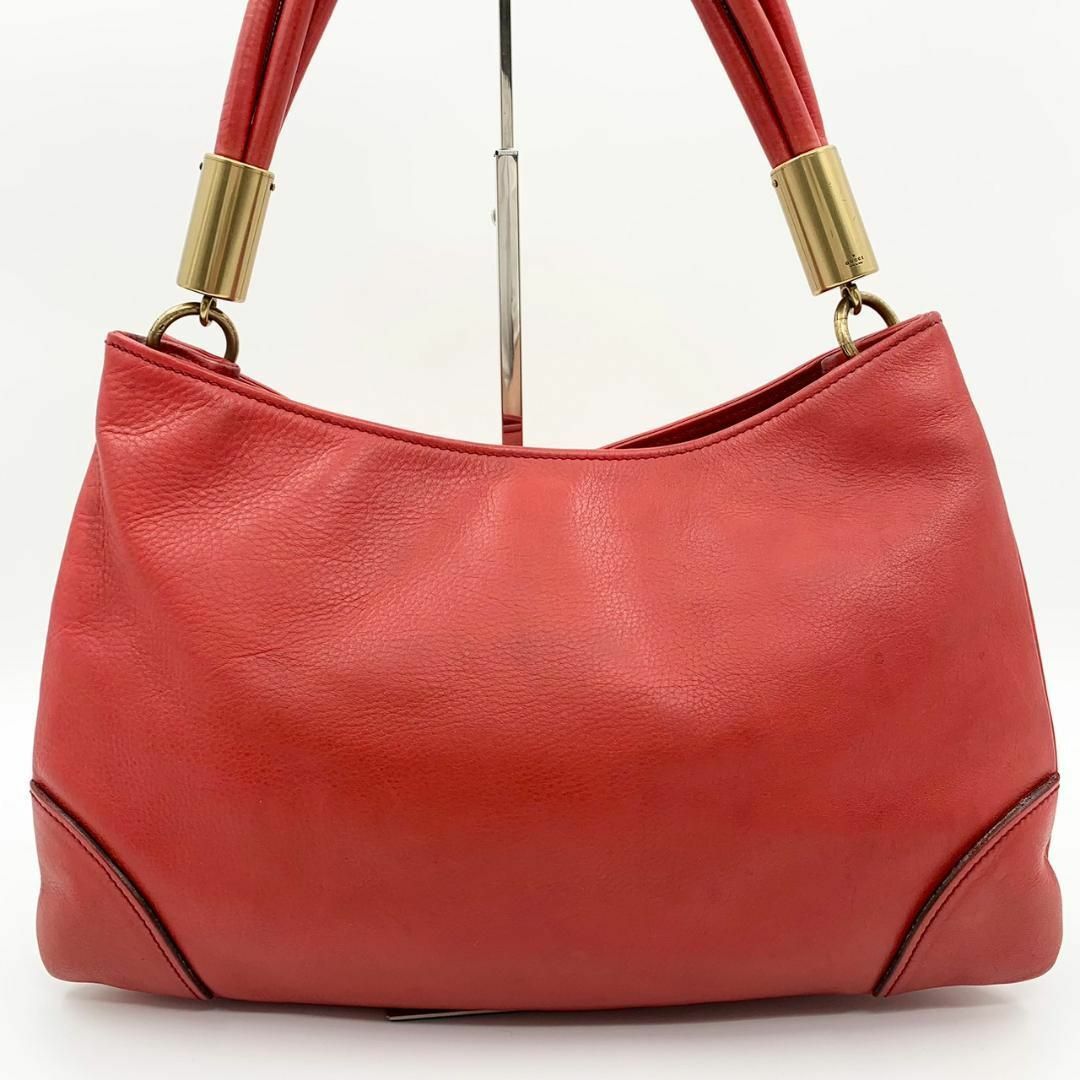 美品✨グッチ レザー ハンドバッグ トートバッグ レッド ブランド