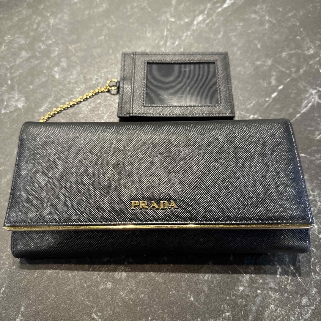 PRADA - プラダ 長財布/コンパクトクラッチ PRADA SAFFIANO METALの ...