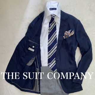 スーツカンパニー(THE SUIT COMPANY)のSUIT COMPANY クリーニング済み 人気のリネン　L位　涼感オンオフ兼用(テーラードジャケット)