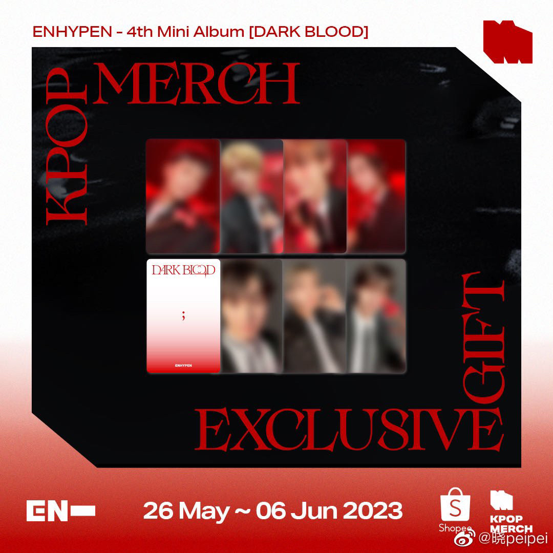 ENHYPEN dark blood kpop merch トレカ ジョンウォン