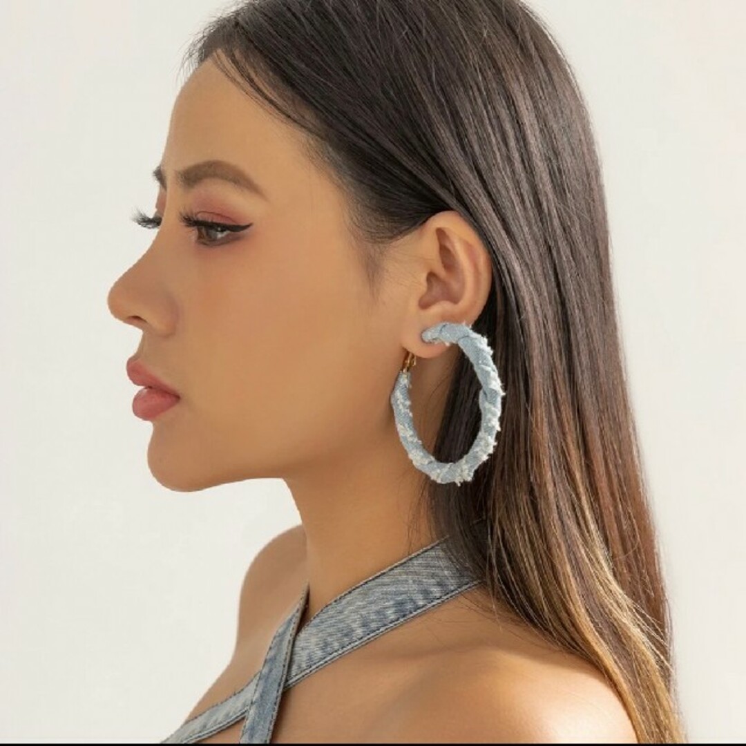 DIESEL(ディーゼル)の【Denim design hoop pierce】#31 レディースのアクセサリー(ピアス)の商品写真